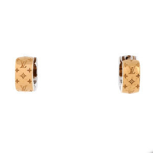 Louis Vuitton Bicolor Nanogram Hoop Earrings Metal